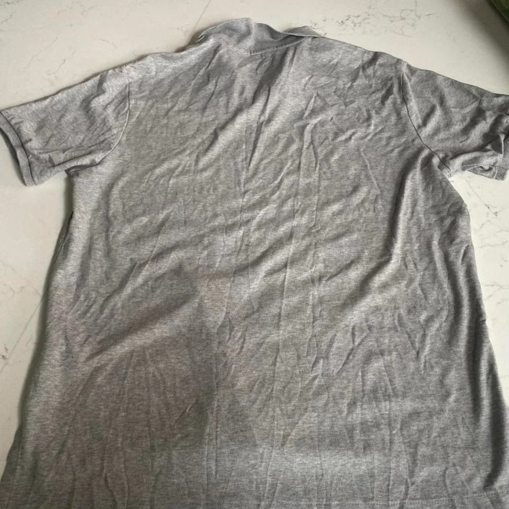 Polo Ralph Lauren Men's XL Gray Custom Fit Short‎ Sleeve Polo Shirt Blue Pony